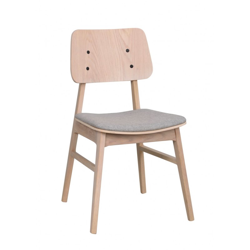 RO Nagano Chair Whitewash/Light Grey